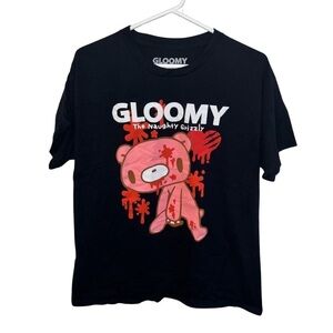 Gloomy Bear Graphic Tee | Black | Size Large | Mori Chack Artwork